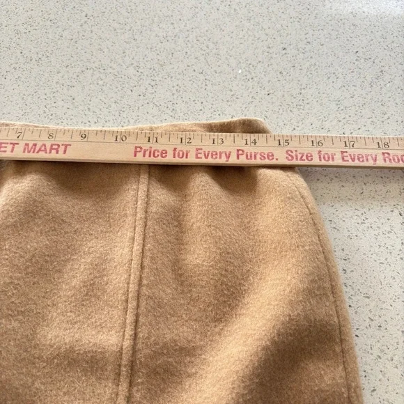 Talbots Pencil Skirt Women's Sz 8 Petite Tan Camel Hair Fitted Classic Secretary - Picture 11 of 12